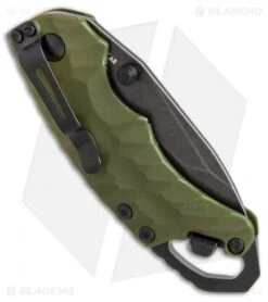 Kershaw Shuffle II Tanto Liner Lock Knife OD Green (2.25" BlackWash) 8750TOLBW -SOG Store Kershaw Shuffle 2 tanto OD Green blackwash BHQ 52218 er side