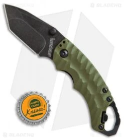 Kershaw Shuffle II Tanto Liner Lock Knife OD Green (2.25" BlackWash) 8750TOLBW -SOG Store Kershaw Shuffle 2 tanto OD Green blackwash BHQ 52218 er size