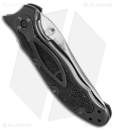Kershaw Steven Seagal 1680ST Liner Lock Knife Ray Skin (3.5" Polish Serr) XXXX 3 Kershaw Steven Seagal 1680ST Liner Lock Knife Ray Skin (3.5" Polish Serr) XXXX - Image 3