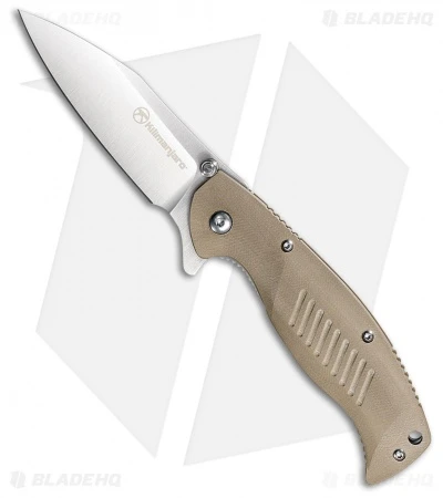 Kilimanjaro Morsa Flipper Folding Knife Tan G-10 (3.25" Satin) 910027 1 Kilimanjaro Morsa Flipper Folding Knife Tan G-10 (3.25" Satin) 910027