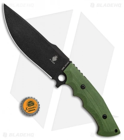 Kizer Cutlery Salient Fixed Blade Knife Green G-10 (6.25" Black) E613 4 Kizer Cutlery Salient Fixed Blade Knife Green G-10 (6.25" Black) E613 - Image 4