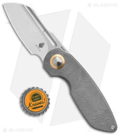 Kizer D.O.C.K. October Cleaver Frame Lock Knife Titanium (2.9" Satin) KI3569 -SOG Store Kizer D.O.C.K. October Cleaver FL Ti Pattern Satin BHQ 121126 jr bottlecap