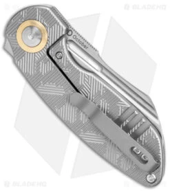 Kizer D.O.C.K. October Cleaver Frame Lock Knife Titanium (2.9" Satin) KI3569 -SOG Store Kizer D.O.C.K. October Cleaver FL Ti Pattern Satin BHQ 121126 jr side