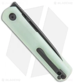 Kizer Feist Front Flipper Knife Natural Jade G-10 (2.9" Black M390) -SOG Store Kizer Feist FF Natural Jade Black M390 BHQ 120564 jr side