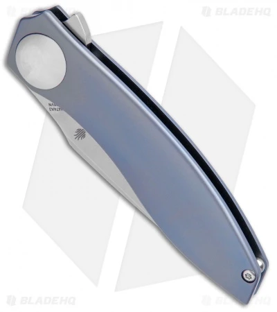 Kizer John Gray S.L.T. Flipper Knife Titanium Blue (3.5" Stonewash) Ki4474A3 2 Kizer John Gray S.L.T. Flipper Knife Titanium Blue (3.5" Stonewash) Ki4474A3 - Image 2