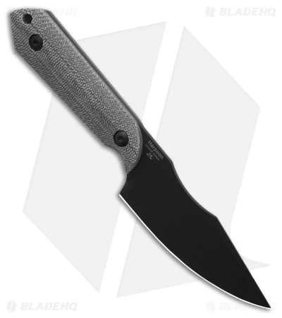 Kizer Maverick Customs Harpoon Fixed Blade Knife Black Micarta (3.75" Black) 10V 2 Kizer Maverick Customs Harpoon Fixed Blade Knife Black Micarta (3.75" Black) 10V - Image 2