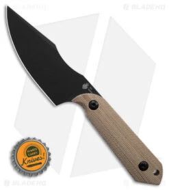 Kizer Maverick Customs Harpoon Fixed Blade Knife Natural Micarta (3.94" Black) 7 Kizer Maverick Customs Harpoon Fixed Blade Knife Natural Micarta (3.94" Black) -SOG Store Kizer Maverick Customs Harpoon FBK Natural Micarta 3in Black BHQ 180914 td size