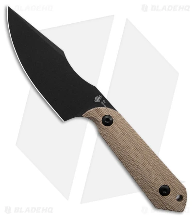Kizer Maverick Customs Harpoon Fixed Blade Knife Natural Micarta (3.94" Black) 1 Kizer Maverick Customs Harpoon Fixed Blade Knife Natural Micarta (3.94" Black)