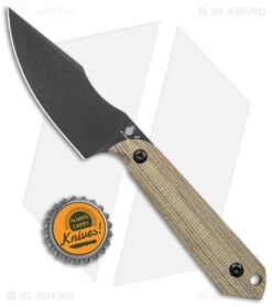 Kizer Maverick Customs Harpoon Mini 10V Fixed Blade Green Micarta (3" Black) -SOG Store Kizer Maverick Customs Harpoon Mini Fixed Blade Green Micarta Black BHQ 156460 jr bottlecap