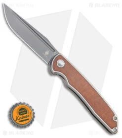 Kizer Nick Swan Matanzas Frame Lock Knife Ti/Micarta Drop Point (3.5" Gray) 7 Kizer Nick Swan Matanzas Frame Lock Knife Ti/Micarta Drop Point (3.5" Gray) -SOG Store Kizer Nick Swan Matanzas Frame Lock Knife Ti Micarta Ki4510A3 BHQ 114295 LS 2 size