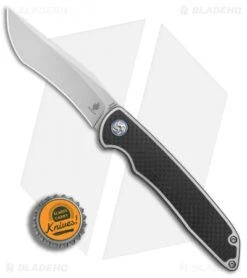 Kizer Nick Swan Matanzas Recurve Frame Lock Knife Ti/CF (3.4" BB) Ki4510A2 -SOG Store Kizer Nick Swan Matanzas Recurve Ti CF SW BHQ 72109 er bottlecap