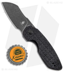 Kizer October Mini Liner Lock Knife Black Micarta (2.5" Black Stonewash) V2569C2 -SOG Store Kizer October Mini D.O.C.K. Black Micarta Black SW BHQ 144091 jr bottlecap
