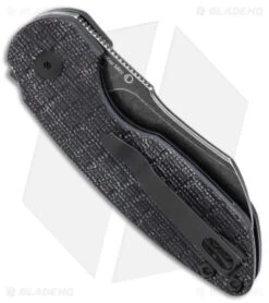 Kizer October Mini Liner Lock Knife Black Micarta (2.5" Black Stonewash) V2569C2 -SOG Store Kizer October Mini D.O.C.K. Black Micarta Black SW BHQ 144091 jr side
