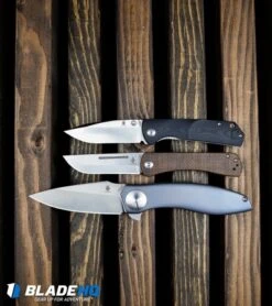 Kizer John Gray S.L.T. Flipper Knife Titanium Blue (3.5" Stonewash) Ki4474A3 9 Kizer John Gray S.L.T. Flipper Knife Titanium Blue (3.5" Stonewash) Ki4474A3 -SOG Store Kizer Vanguard V3 Vigor Liner Lock Knife Black G 10 Satin V3403N1 BHQ 34545 kp wood slats web