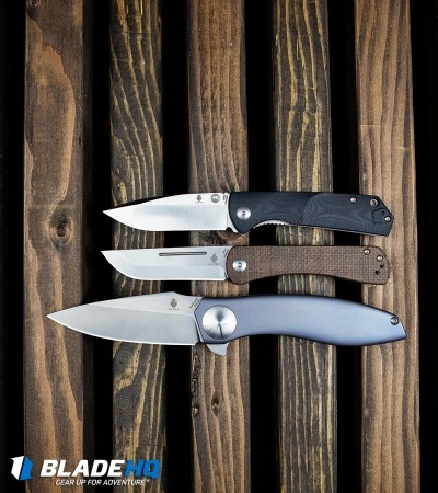 Kizer John Gray S.L.T. Flipper Knife Titanium Blue (3.5" Stonewash) Ki4474A3 5 Kizer John Gray S.L.T. Flipper Knife Titanium Blue (3.5" Stonewash) Ki4474A3 - Image 5