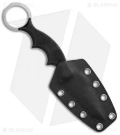 Maserin 921 Neck Line Karambit Fixed Blade Knife Black G-10 (2.75" Stonewash) -SOG Store Maserin Karambit N690 Black G 10 SW 921 STW BHQ 83531 jr sheath