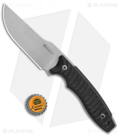 Maserin L.E.O. Fixed Blade Knife Black G-10 (4.25" Stonewash) 4 Maserin L.E.O. Fixed Blade Knife Black G-10 (4.25" Stonewash) - Image 4