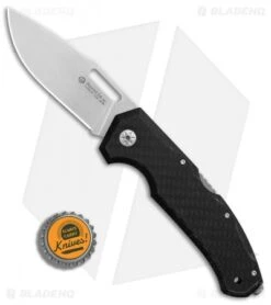 Maserin Nimrod Lockback Knife Carbon Fiber (3.5" Stonewash) 480CN -SOG Store Maserin Nimrod Carbon Fiber BHQ 85042 er bottlecap