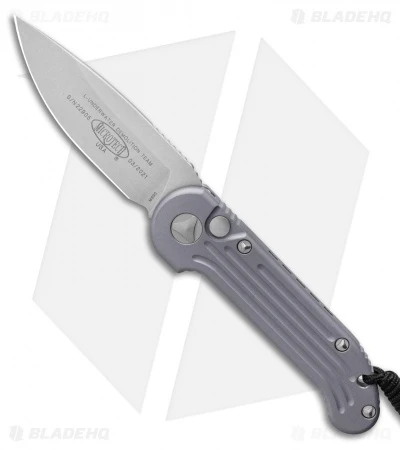Microtech LUDT Automatic Knife Gray Aluminum (3.4" Stonewash) 135-10GY 1 Microtech LUDT Automatic Knife Gray Aluminum (3.4" Stonewash) 135-10GY