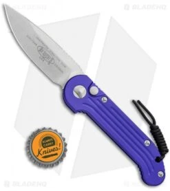 Microtech LUDT Automatic Knife Purple (3.4" Stonewash) 135-10PU -SOG Store Microtech LUDT Standard Purple SW 135 10PU BHQ 110721 jr bottlecap 1