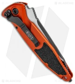 Microtech Socom Elite T/E Automatic Knife Orange (4" Two Tone) 161A-1OR -SOG Store Microtech Socom Elite TE Auto Orange TT 161A 1OR BHQ 99677 jr side