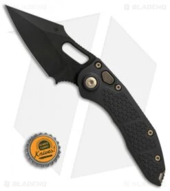 Microtech Stitch Automatic Knife Black (3.75" Black DLC) -SOG Store Microtech Stitch black apocalyptic DLC BHQ 71364 er size