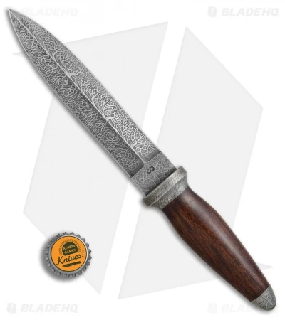 Olamic Cutlery Dagger Fixed Blade Knife Ironwood (6.625" Ubari Damascus) #4130 4 Olamic Cutlery Dagger Fixed Blade Knife Ironwood (6.625" Ubari Damascus) #4130 - Image 4