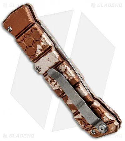 Piranha 21 Tactical Automatic Knife Tan Camo (3.375" Mirror) P-21C 3 Piranha 21 Tactical Automatic Knife Tan Camo (3.375" Mirror) P-21C - Image 3