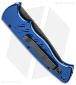 Piranha P-1 Pocket Automatic Knife Blue Tactical (3.2" Black) -SOG Store Piranha P 1 Pocket Auto Blue Tactical Black BHQ 1103 jr side