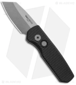 Pro-Tech Runt 5 Reverse Tanto Automatic Knife Textured Black (1.9" SW) Magnacut