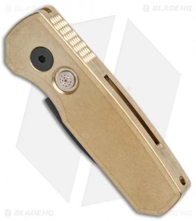 Pro-Tech Runt 5 Wharncliffe Knife Stonewashed Bronze (2" DLC Black) 2 Pro-Tech Runt 5 Wharncliffe Knife Stonewashed Bronze (2" DLC Black) - Image 2