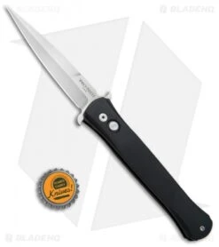 Pro-Tech Don Automatic Knife Solid Smooth Aluminum (3.5" Satin) 1721-Satin -SOG Store Protech Don Auto Solid Smooth Alum 1721 Satin BHQ 67539 jr bottlecap 2