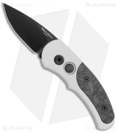 Pro-Tech Runt J4 Automatic Knife Silver/Marble Carbon Fiber (1.94" Black) 4400-M 1 Pro-Tech Runt J4 Automatic Knife Silver/Marble Carbon Fiber (1.94" Black) 4400-M