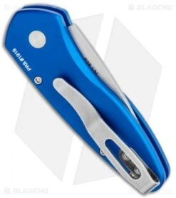 Pro-Tech Sprint Blue Automatic Knife 3D Wave (1.95" Stonewash) 2936-BLUE 6 Pro-Tech Sprint Blue Automatic Knife 3D Wave (1.95" Stonewash) 2936-BLUE -SOG Store Protech Sprint Blue Auto 3D Wave SW 2936 BLUE BHQ 118552 jr side