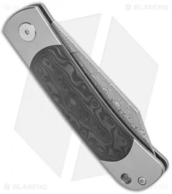 QSP Falcon Slip Joint Knife Titanium/Carbon Fiber (3" Damascus) -SOG Store QSP Falcon SJ Ti CF Damascus BHQ 108305 jr side