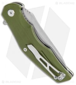 QSP Pangolin Liner Lock Knife OD Green G-10 (3.75" Satin) -SOG Store QSP Pangolin LL OD Green G 10 Satin QS105 B BHQ 113403 jr side