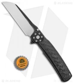 Reate Knives Reate J.A.C.K. 2.0 Integral Frame Lock Knife Black PVD Ti/CF (3.94" Satin) -SOG Store REATE J.A.C.K. 2.0 Integral FL Black PVD Ti CF Satin BHQ 103232 jr bottlecap