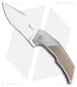 Reate Knives Reate Bharucha T3000 Frame Lock Green Micarta/Ti Beadblast Screws (3" Satin)