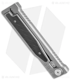 Reate Knives Reate EXO Gravity Bayonet Knife Titanium/Black G-10 (3.75" Two Tone PVD) -SOG Store Reate EXO Gravity Double Edge Ti Black G 10 PVD BHQ 142279 jr side