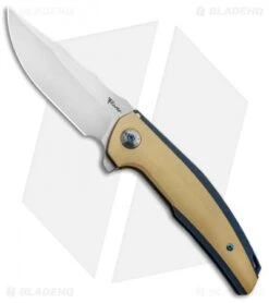 Reate Knives Reate J.A.C.K. Integral Knife Blue Titanium/Brass (3.94" Satin)