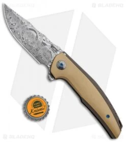 Reate Knives Reate J.A.C.K. Integral Knife Bronze Titanium/Brass (3.94" Damasteel) 7 Reate Knives Reate J.A.C.K. Integral Knife Bronze Titanium/Brass (3.94" Damasteel) -SOG Store Reate J.A.C.K. Integral Bronze Ti Brass Damasteel BHQ 87844 jr bottlecap