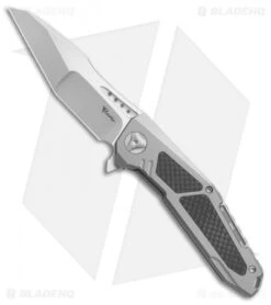 Reate Knives Reate K-3 Tanto Frame Lock Flipper Knife Carbon Fiber/Ti (3.875" Satin)