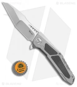 Reate Knives Reate K-3 Tanto Frame Lock Flipper Knife Carbon Fiber/Ti (3.875" Satin) -SOG Store Reate K 3 tanto cf ti satin BHQ 74999 er bottlecap