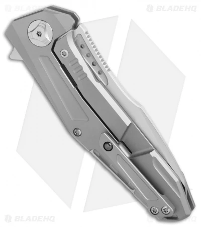 Reate Knives Reate K-3 Tanto Frame Lock Flipper Knife Ti/Mokuti (3.875" Satin) 3 Reate Knives Reate K-3 Tanto Frame Lock Flipper Knife Ti/Mokuti (3.875" Satin) - Image 3