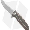 Reate Knives Reate K-4 Frame Lock Flipper Knife Bronze Ti/Carbon Fiber (3.75" Satin)