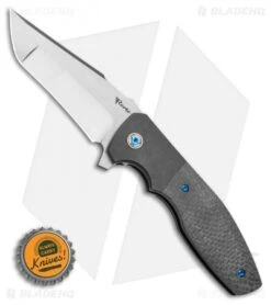 Reate Knives Reate Kirby Lambert Augustus PVD Bolster Lock Knife Carbon Fiber (3.6" Satin) -SOG Store Reate Kirby Lambert Augustus PVD Bolster Lock Knife Carbon Fiber 3.6in Satin BHQ 115204 LS Bottlecap