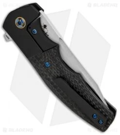 Reate Knives Reate Kirby Lambert Crossroads Liner Lock Knife Black Ti/CF (3.54" Satin) 6 Reate Knives Reate Kirby Lambert Crossroads Liner Lock Knife Black Ti/CF (3.54" Satin) -SOG Store Reate Kirby Lambert Crossroads LL Black Ti CF Satin BHQ 87827 jr side