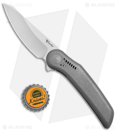 Reate Knives Gent 9 Flipper Frame Lock Knife Dark BB Titanium (3.3" Satin) 4 Reate Knives Gent 9 Flipper Frame Lock Knife Dark BB Titanium (3.3" Satin) - Image 4