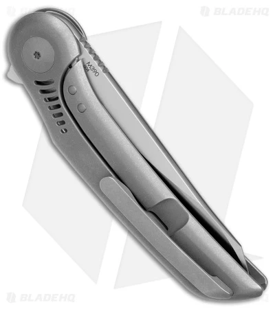 Reate Knives Gent 9 Flipper Frame Lock Knife Dark BB Titanium (3.3" Satin) 3 Reate Knives Gent 9 Flipper Frame Lock Knife Dark BB Titanium (3.3" Satin) - Image 3