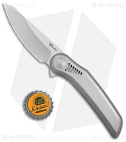 Reate Knives Gent 9 Flipper Frame Lock Knife Light BB Titanium (3.3" Satin) -SOG Store Reate Knives Gent 9 Light BB Satin BHQ 173528 jr bottlecap